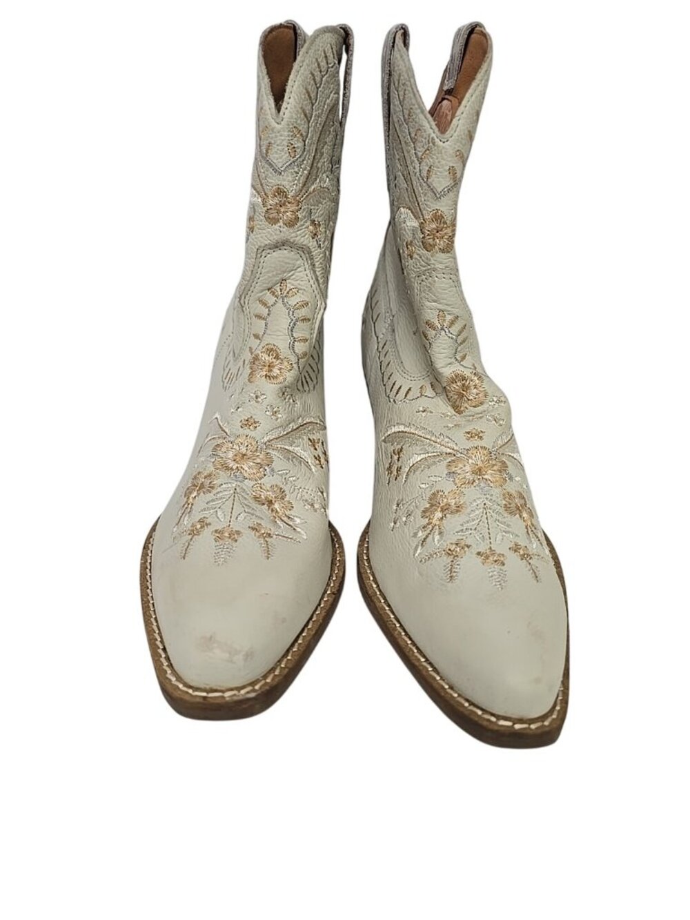 Dingo Women's Primrose Snip Toe Western Ankle Boots DI748 White-Floral Size 11M - Picture 8 of 9